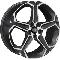 Khomen KHW 1909 7.5x19 5*108 ET33 DIA60.1 Black-FP Литой