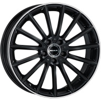 MAK Komet 7.5x17 5*112 ET36 DIA66.6 Gloss Black Mirror Ring Литой