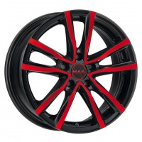 MAK Milano 6.5x16 5*112 ET45 DIA76.1 Black Red Face Литой