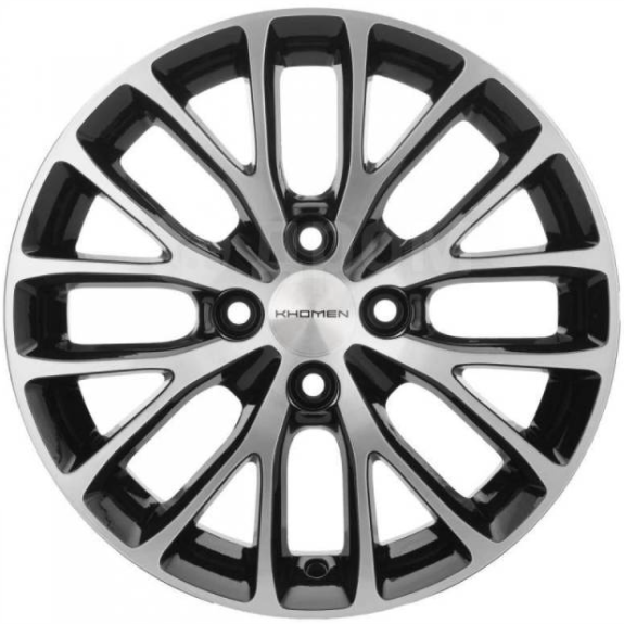 Khomen KHW 1506 6x15 4*100 ET37 DIA60.1 Black-FP Литой