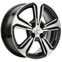 Khomen KHW 1502 6x15 4*100 ET45 DIA56.6 Black-FP Литой
